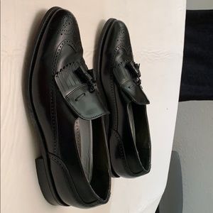 Dress black loafer shoes